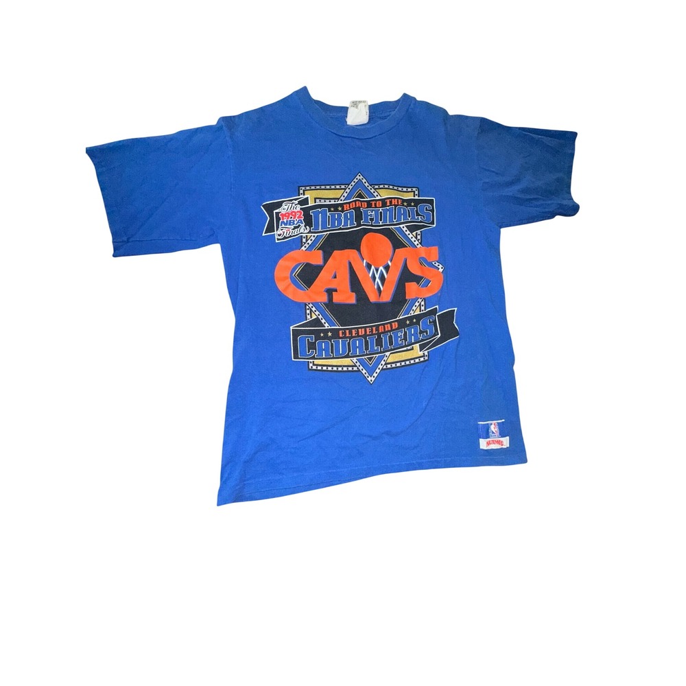 Vintage Nutmeg Mills Cleveland Cavaliers 1992 NBA Finals T-Shirt Mens Large Blue